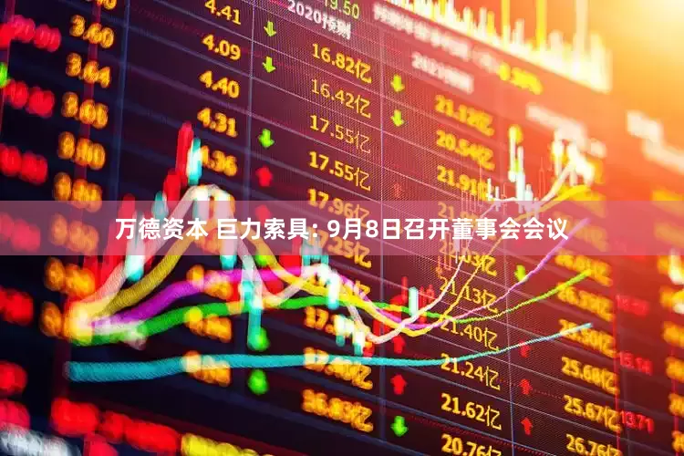 万德资本 巨力索具: 9月8日召开董事会会议